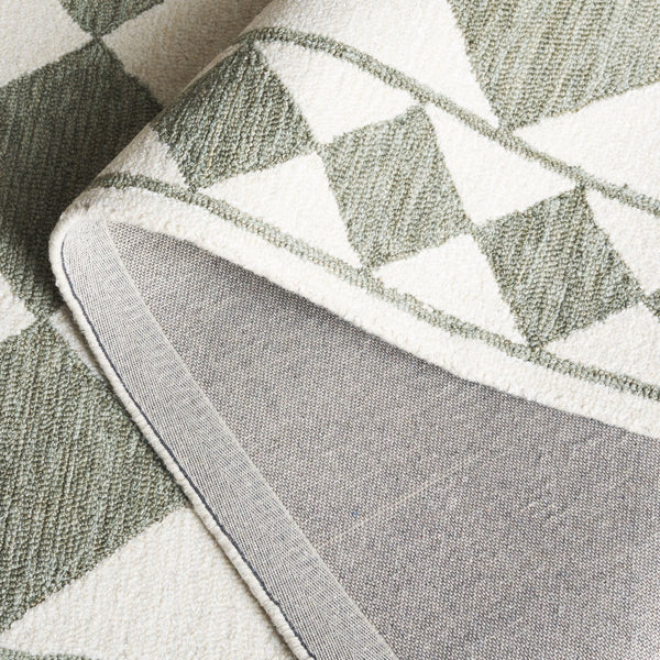 Safavieh Ebony Hand-tufted Area Rug – Luxurious Geometric Design In Soft Blue And Ivory For Modern Spaces Sage ,Ivory Wool,Polyester Ebn122w-9