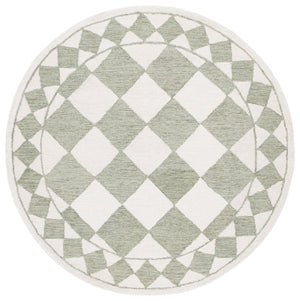 Safavieh Ebony Hand-tufted Area Rug – Luxurious Geometric Design In Soft Blue And Ivory For Modern Spaces Sage ,Ivory Wool,Polyester Ebn122w-9