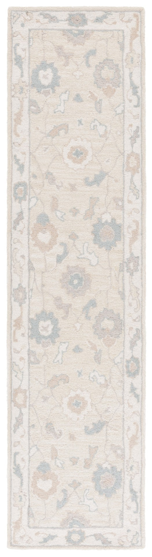 Safavieh Ebony Hand Tufted Wool Area Rug - Exquisite Floral Design For Timeless Home Elegance And Comfort Beige ,Ivory Wool Pile Ebn136b-2