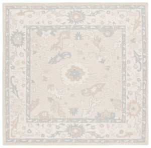 Safavieh Ebony Hand Tufted Wool Area Rug - Exquisite Floral Design For Timeless Home Elegance And Comfort Beige ,Ivory Wool Pile Ebn136b-2