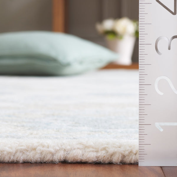 Safavieh Ebony Hand Tufted Wool Area Rug - Exquisite Floral Design For Timeless Home Elegance And Comfort Ivory ,Blue Wool Pile Ebn136m-2