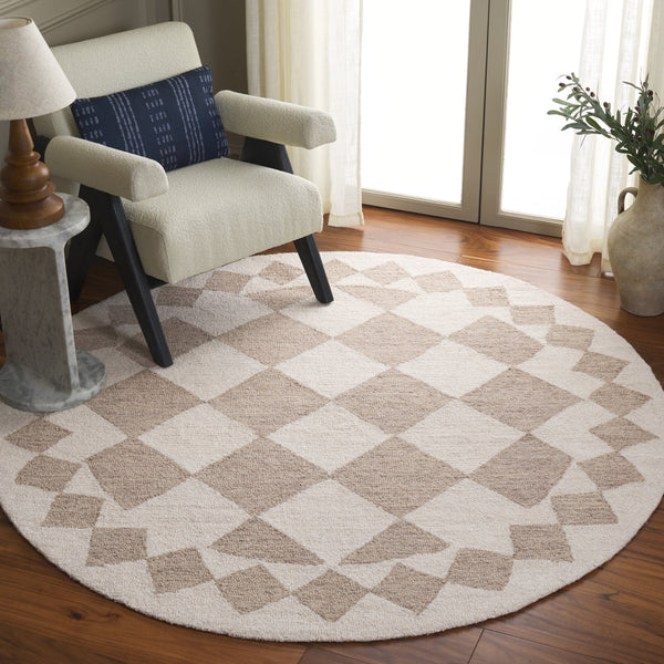 Safavieh Ebony Hand-tufted Area Rug - Elegant Modern Design In Soft Wool & Jute For Stylish Home Decor Beige ,Ivory 60% Wool,15% Jute,15% Polyester,10% Cotton Ebn137b-6
