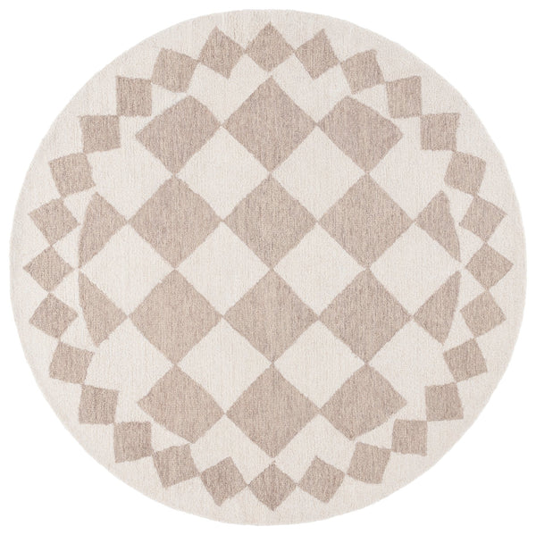 Safavieh Ebony Hand-tufted Area Rug - Elegant Modern Design In Soft Wool & Jute For Stylish Home Decor Beige ,Ivory 60% Wool,15% Jute,15% Polyester,10% Cotton Ebn137b-6