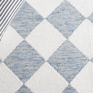 Safavieh Ebony Hand-tufted Area Rug - Elegant Modern Design In Soft Wool & Jute For Stylish Home Decor Blue ,Ivory 60% Wool,15% Jute,15% Polyester,10% Cotton Ebn137m-6