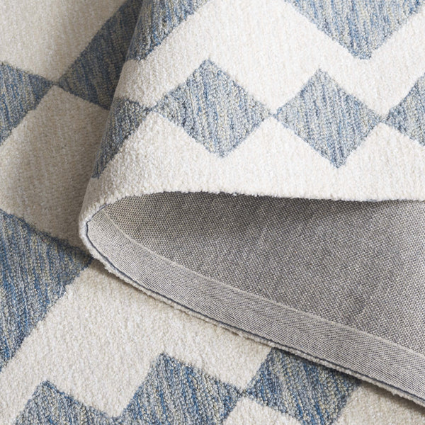 Safavieh Ebony Hand-tufted Area Rug - Elegant Modern Design In Soft Wool & Jute For Stylish Home Decor Blue ,Ivory 60% Wool,15% Jute,15% Polyester,10% Cotton Ebn137m-6