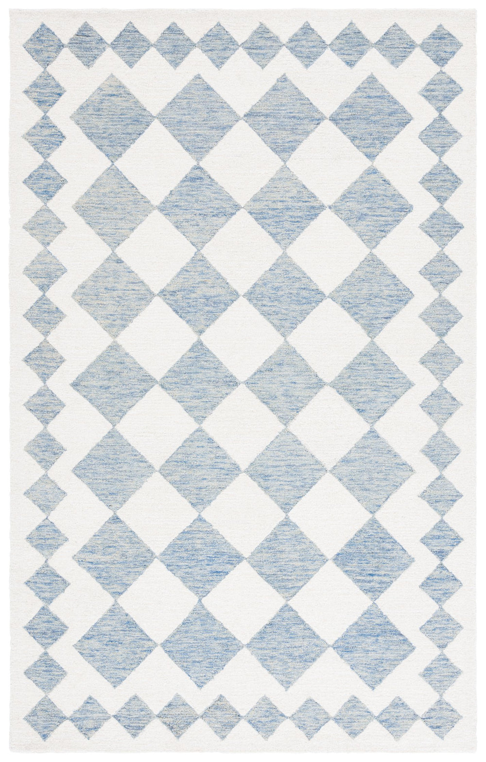 Safavieh Ebony Hand-tufted Area Rug - Elegant Modern Design In Soft Wool & Jute For Stylish Home Decor Blue ,Ivory 60% Wool,15% Jute,15% Polyester,10% Cotton Ebn137m-6