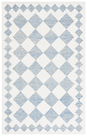 Safavieh Ebony Hand-tufted Area Rug - Elegant Modern Design In Soft Wool & Jute For Stylish Home Decor Blue ,Ivory 60% Wool,15% Jute,15% Polyester,10% Cotton Ebn137m-6