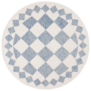 Safavieh Ebony Hand-tufted Area Rug - Elegant Modern Design In Soft Wool & Jute For Stylish Home Decor Blue ,Ivory 60% Wool,15% Jute,15% Polyester,10% Cotton Ebn137m-6