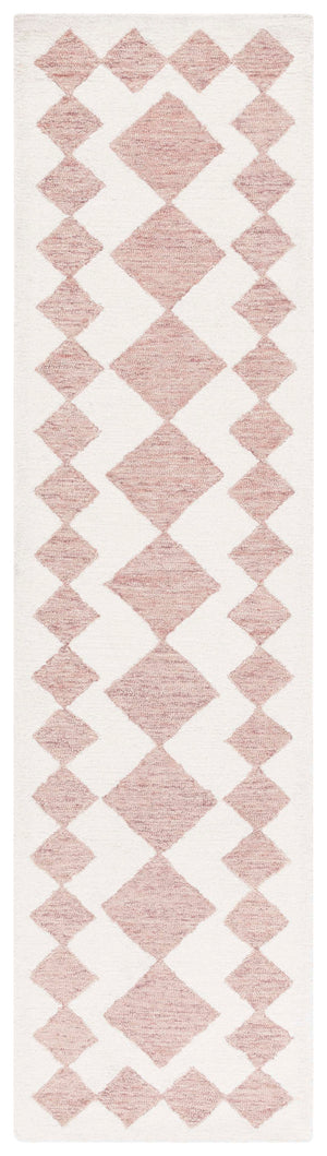 Safavieh Ebony Hand-tufted Area Rug - Elegant Modern Design In Soft Wool & Jute For Stylish Home Decor Pink ,Ivory 60% Wool,15% Jute,15% Polyester,10% Cotton Ebn137p-4