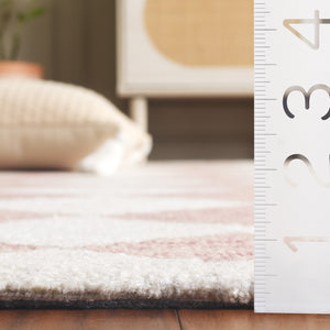 Safavieh Ebony Hand-tufted Area Rug - Elegant Modern Design In Soft Wool & Jute For Stylish Home Decor Pink ,Ivory 60% Wool,15% Jute,15% Polyester,10% Cotton Ebn137p-4