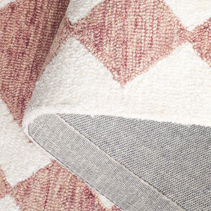 Safavieh Ebony Hand-tufted Area Rug - Elegant Modern Design In Soft Wool & Jute For Stylish Home Decor Pink ,Ivory 60% Wool,15% Jute,15% Polyester,10% Cotton Ebn137p-4