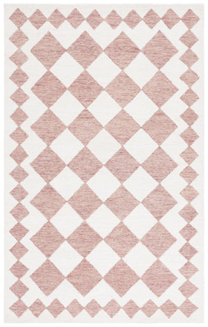 Safavieh Ebony Hand-tufted Area Rug - Elegant Modern Design In Soft Wool & Jute For Stylish Home Decor Pink ,Ivory 60% Wool,15% Jute,15% Polyester,10% Cotton Ebn137p-4