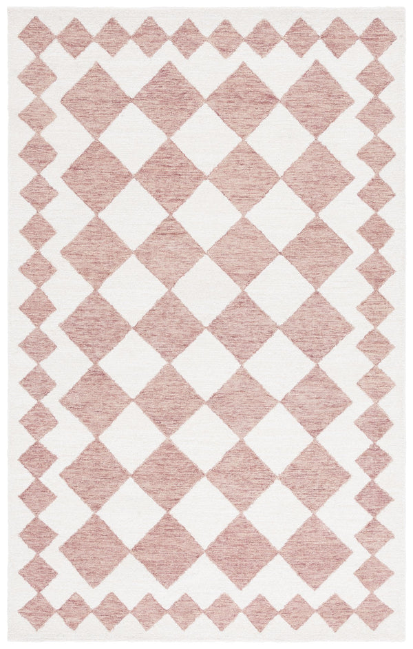 Safavieh Ebony Hand-tufted Area Rug - Elegant Modern Design In Soft Wool & Jute For Stylish Home Decor Pink ,Ivory 60% Wool,15% Jute,15% Polyester,10% Cotton Ebn137p-4