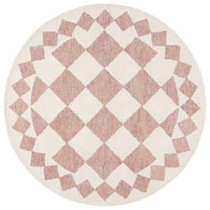 Safavieh Ebony Hand-tufted Area Rug - Elegant Modern Design In Soft Wool & Jute For Stylish Home Decor Pink ,Ivory 60% Wool,15% Jute,15% Polyester,10% Cotton Ebn137p-4