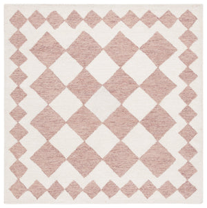 Safavieh Ebony Hand-tufted Area Rug - Elegant Modern Design In Soft Wool & Jute For Stylish Home Decor Pink ,Ivory 60% Wool,15% Jute,15% Polyester,10% Cotton Ebn137p-4