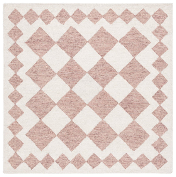 Safavieh Ebony Hand-tufted Area Rug - Elegant Modern Design In Soft Wool & Jute For Stylish Home Decor Pink ,Ivory 60% Wool,15% Jute,15% Polyester,10% Cotton Ebn137p-4