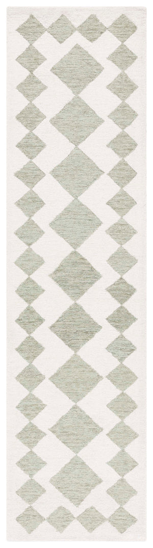 Safavieh Ebony Hand-tufted Area Rug - Elegant Modern Design In Soft Wool & Jute For Stylish Home Decor Green ,Ivory 60% Wool,15% Jute,15% Polyester,10% Cotton Ebn137y-6r
