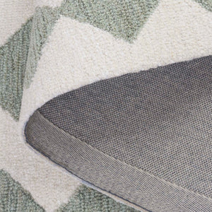 Safavieh Ebony Hand-tufted Area Rug - Elegant Modern Design In Soft Wool & Jute For Stylish Home Decor Green ,Ivory 60% Wool,15% Jute,15% Polyester,10% Cotton Ebn137y-6r