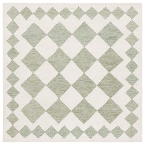 Safavieh Ebony Hand-tufted Area Rug - Elegant Modern Design In Soft Wool & Jute For Stylish Home Decor Green ,Ivory 60% Wool,15% Jute,15% Polyester,10% Cotton Ebn137y-6r