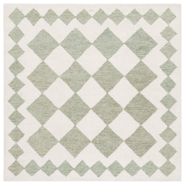 Safavieh Ebony Hand-tufted Area Rug - Elegant Modern Design In Soft Wool & Jute For Stylish Home Decor Green ,Ivory 60% Wool,15% Jute,15% Polyester,10% Cotton Ebn137y-6r