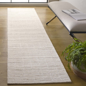 Safavieh Ebony Luxurious Modern Elegance Runner Rug In Soft Ivory And Beige For Timeless Home Décor Ivory ,Beige 85% Wool,15% Cotton Ebn139a-29