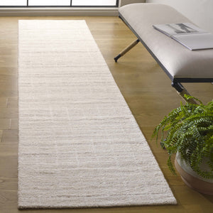 Safavieh Ebony Hand-Tufted Ivory Beige Wool Rug 9X12 — Low-Profile 85% Wool 15% Cotton Timeless Texture 11'-0" x 15'-0" EBN139A-1115
