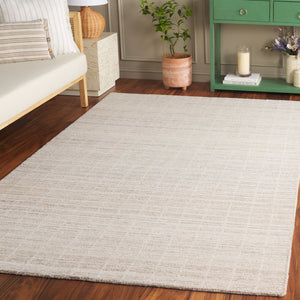 Safavieh Ebony Hand-Tufted Ivory Beige Wool Rug 9X12 — Low-Profile 85% Wool 15% Cotton Timeless Texture 11'-0" x 15'-0" EBN139A-1115
