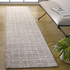 Safavieh Ebony Luxurious Modern Elegance Runner Rug In Soft Ivory And Beige For Timeless Home Décor Natural ,Grey 85% Wool,15% Cotton Ebn139f-6r