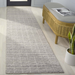Safavieh Ebony Luxurious Modern Elegance Runner Rug In Soft Ivory And Beige For Timeless Home Décor Grey ,Ivory 85% Wool,15% Cotton Ebn139g-29