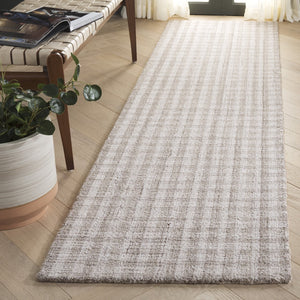 Safavieh Ebony Handcrafted Modern Rug - Plush Wool Blend, Elegant Minimalist Design For Contemporary Spaces Beige ,Ivory 85% Wool,15% Cotton Ebn140b-6r