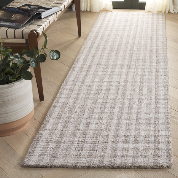 Safavieh Ebony Handcrafted Modern Rug - Plush Wool Blend, Elegant Minimalist Design For Contemporary Spaces Beige ,Ivory 85% Wool,15% Cotton Ebn140b-6r