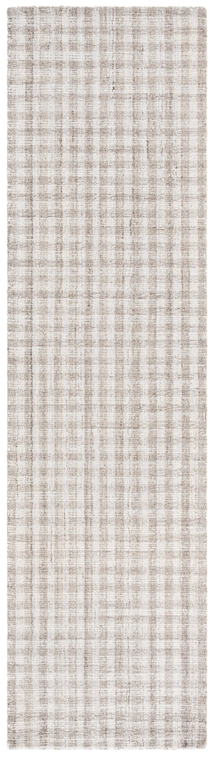 Safavieh Ebony Hand-Tufted 9X12 Wool-Cotton Rug In Beige Ivory Grid — Plush 3/8" Low-Profile Elegance 3'-0" x 3'-0" EBN140B-3SQ