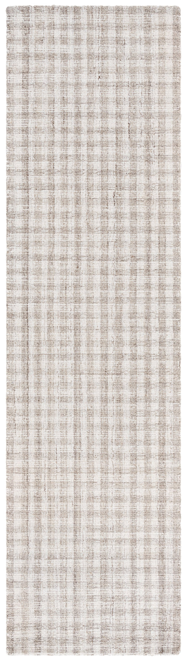 Safavieh Ebony Hand-Tufted 9X12 Wool-Cotton Rug In Beige Ivory Grid — Plush 3/8" Low-Profile Elegance 3'-0" x 3'-0" EBN140B-3SQ