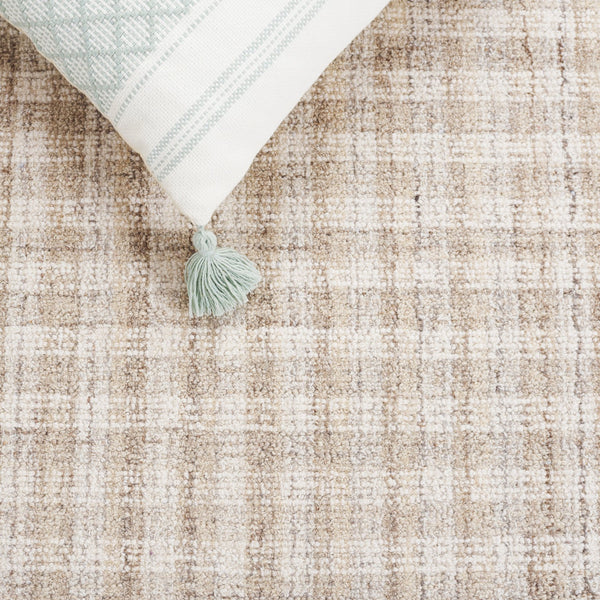 Safavieh Ebony Handcrafted Modern Rug - Plush Wool Blend, Elegant Minimalist Design For Contemporary Spaces Beige ,Ivory 85% Wool,15% Cotton Ebn140b-6r