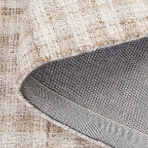 Safavieh Ebony Handcrafted Modern Rug - Plush Wool Blend, Elegant Minimalist Design For Contemporary Spaces Beige ,Ivory 85% Wool,15% Cotton Ebn140b-6r