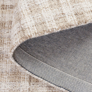 Safavieh Ebony Elegant Hand-tufted Wool And Cotton Area Rug With Modern Grid Design For Stylish Interiors Beige ,Ivory 85% Wool,15% Cotton Ebn140b-3