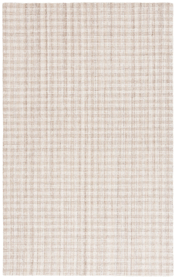 Safavieh Ebony Hand-Tufted 9X12 Wool-Cotton Rug In Beige Ivory Grid — Plush 3/8" Low-Profile Elegance 3'-0" x 3'-0" EBN140B-3SQ