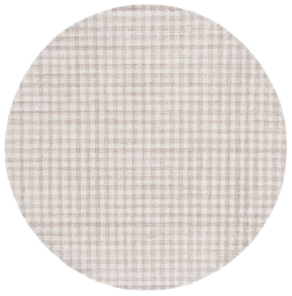 Safavieh Ebony Elegant Hand-tufted Wool And Cotton Area Rug With Modern Grid Design For Stylish Interiors Beige ,Ivory 85% Wool,15% Cotton Ebn140b-3