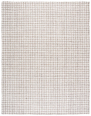 Safavieh Ebony Hand-Tufted 9X12 Wool-Cotton Rug In Beige Ivory Grid — Plush 3/8" Low-Profile Elegance 3'-0" x 3'-0" EBN140B-3SQ