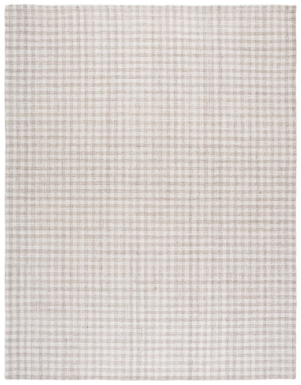 Safavieh Ebony Hand-Tufted 9X12 Wool-Cotton Rug In Beige Ivory Grid — Plush 3/8" Low-Profile Elegance 3'-0" x 3'-0" EBN140B-3SQ