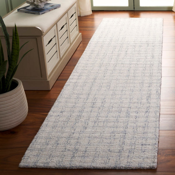 Safavieh Ebony Elegant Hand-tufted Wool And Cotton Area Rug With Modern Grid Design For Stylish Interiors Light Grey ,Ivory 85% Wool,15% Cotton Ebn140f-4