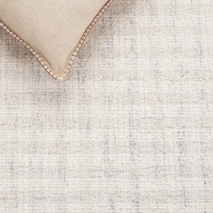 Safavieh Ebony Handcrafted Modern Rug - Plush Wool Blend, Elegant Minimalist Design For Contemporary Spaces Light Grey ,Ivory 85% Wool,15% Cotton Ebn140f-8