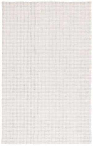 Safavieh Ebony Handcrafted Modern Rug - Plush Wool Blend, Elegant Minimalist Design For Contemporary Spaces Light Grey ,Ivory 85% Wool,15% Cotton Ebn140f-8