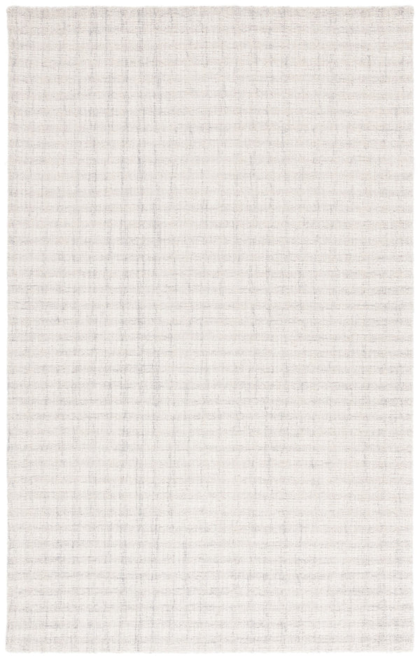 Safavieh Ebony Elegant Hand-tufted Wool And Cotton Area Rug With Modern Grid Design For Stylish Interiors Light Grey ,Ivory 85% Wool,15% Cotton Ebn140f-4