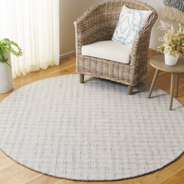 Safavieh Ebony Elegant Hand-tufted Wool And Cotton Area Rug With Modern Grid Design For Stylish Interiors Light Grey ,Ivory 85% Wool,15% Cotton Ebn140f-4