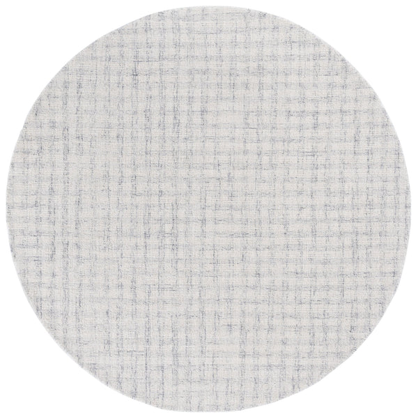 Safavieh Ebony Handcrafted Modern Rug - Plush Wool Blend, Elegant Minimalist Design For Contemporary Spaces Light Grey ,Ivory 85% Wool,15% Cotton Ebn140f-8