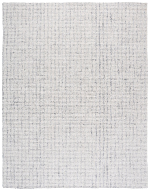 Safavieh Ebony Handcrafted Modern Rug - Plush Wool Blend, Elegant Minimalist Design For Contemporary Spaces Light Grey ,Ivory 85% Wool,15% Cotton Ebn140f-8