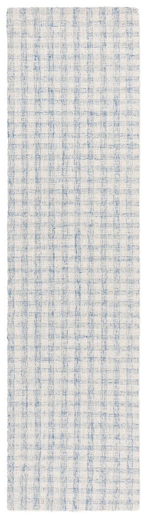 Safavieh Ebony Handcrafted Modern Rug - Plush Wool Blend, Elegant Minimalist Design For Contemporary Spaces Blue ,Ivory 85% Wool,15% Cotton Ebn140m-6r