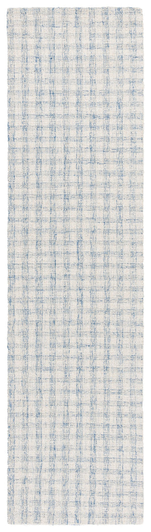 Safavieh Ebony Hand-Tufted 9X12 Blue Ivory Area Rug — Wool-Cotton Low Pile, Durable, Modern Elegance 3'-0" x 3'-0" EBN140M-3SQ