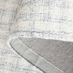 Safavieh Ebony Handcrafted Modern Rug - Plush Wool Blend, Elegant Minimalist Design For Contemporary Spaces Blue ,Ivory 85% Wool,15% Cotton Ebn140m-6r